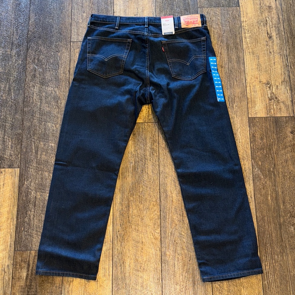 NWT - Levi's Men's Deep Indigo Straight Jeans - Picture 6 of 6